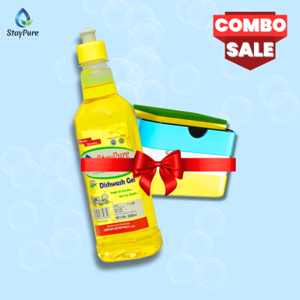 Dishwash Gel + 2 in 1 Soap Dispenser Combo